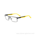 Universal Luxury Unisex Full-Rim Rectangle Spectacles Frames Fashion Metal Eyeglasses